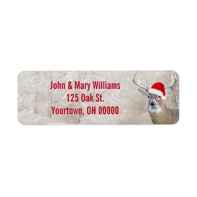 Etiqueta Vestido de Natal com Papai Noel (Frente)