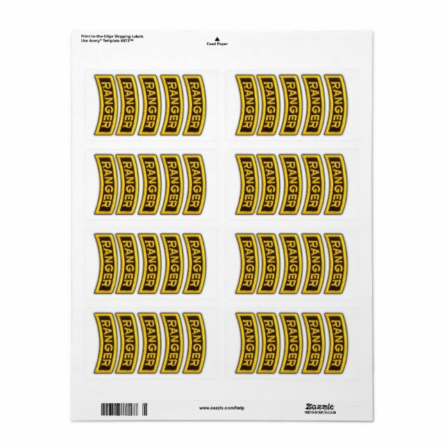 Etiqueta Veteranos de bordo Vets LRRP (Toda a folha)