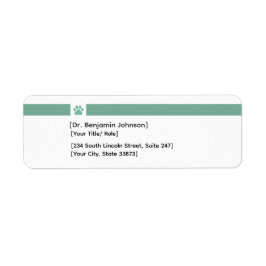 Etiqueta Veterinarian Return Address Labels Template
