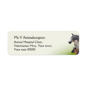 Etiqueta Veterinário do animal de fazenda