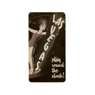 Etiqueta Viagens vintage Las Vegas