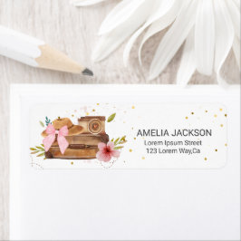 Etiqueta Viajando de Senhorita a Senhora chá de panela retr