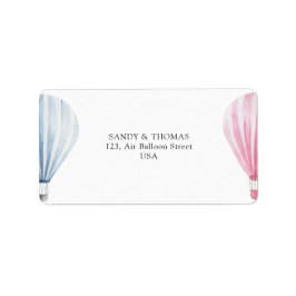 Etiqueta Vias de Gênero dos Balões de Ar de Aquarela