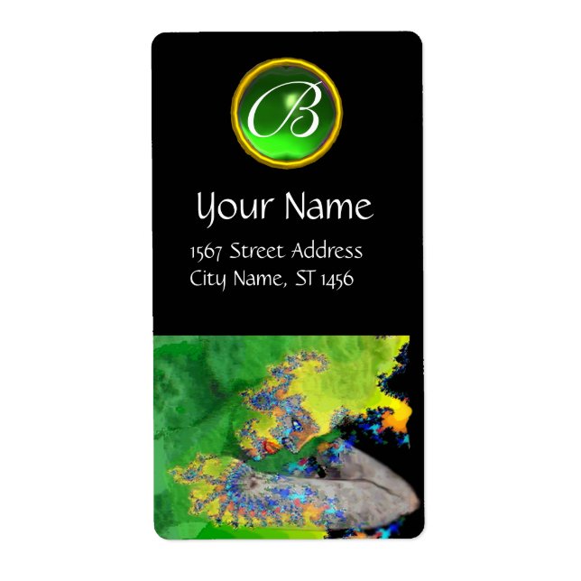 ETIQUETA VIBRAÇÕES DA MATÉRIA VERDE MONOGRAMA EMERALD (Frente)