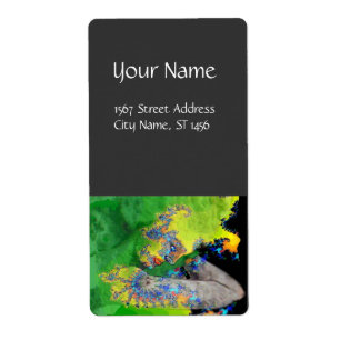 Etiqueta VIBRAÇÕES DE cinzas VERDES amarelas EMERALD