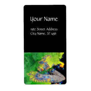 Etiqueta VIBRAÇÕES DE MATÉRIA VERDE - amarelo-EMERALD