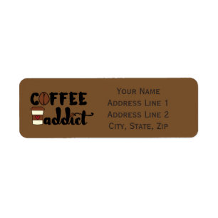 Etiqueta Viciado do café II - personalize
