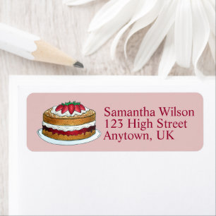 Etiqueta Victoria Sandwich Sponge Cake UK Indústria Britâni