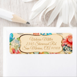 Etiqueta Victorian Vintage - Padrão Floral