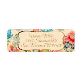 Etiqueta Victorian Vintage - Padrão Floral