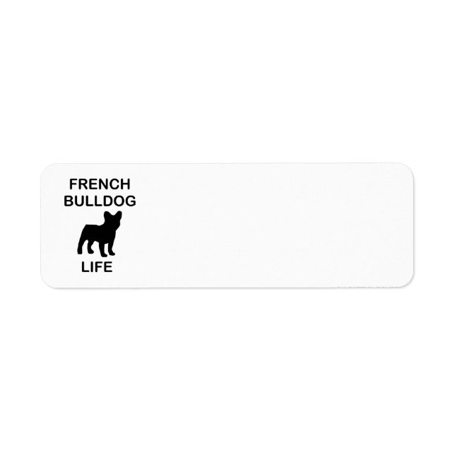 Etiqueta vida de buldogue francês (Frente)