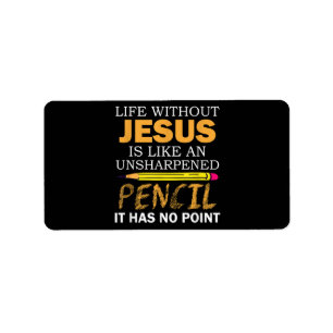 Etiqueta Vida Sem Jesus Engraçado Fé Religiosa Cristã