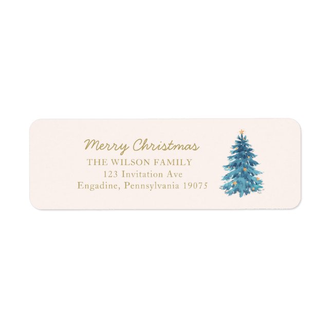 Etiqueta Vídeo de Natal Feliz (Frente)