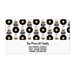 Etiqueta Vídeo fita Vinyl LP padrão
