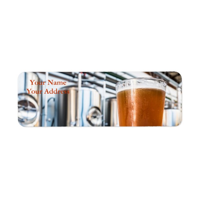 Etiqueta Vidro de Cerveja na Microbrewery (Frente)