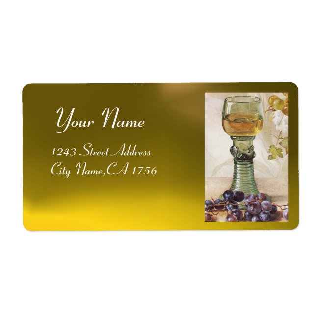 ETIQUETA VIDRO DE VINHO BRANCO, VINHA DE UVAS ANTIGAS (Frente)