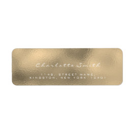 Etiqueta Vidro Dourado Faux Sepia White Return Address Labs