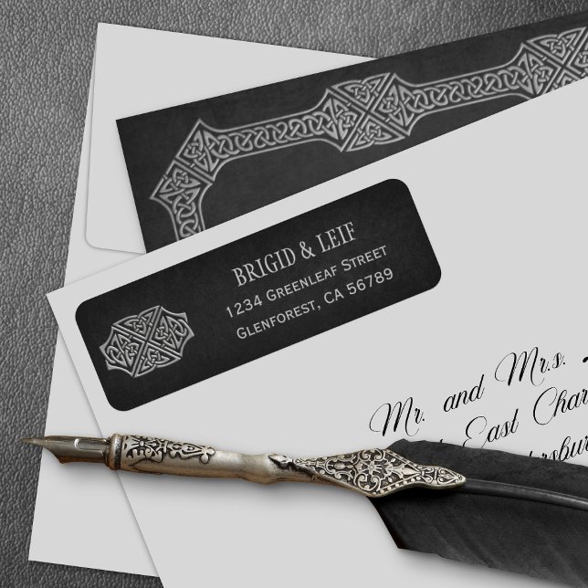Etiqueta Viking Celtic Gamer Wedding (Criador carregado)