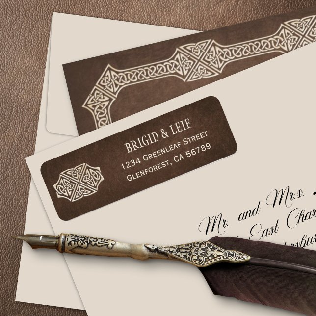 Etiqueta Viking Celtic Gamer Wedding (Criador carregado)