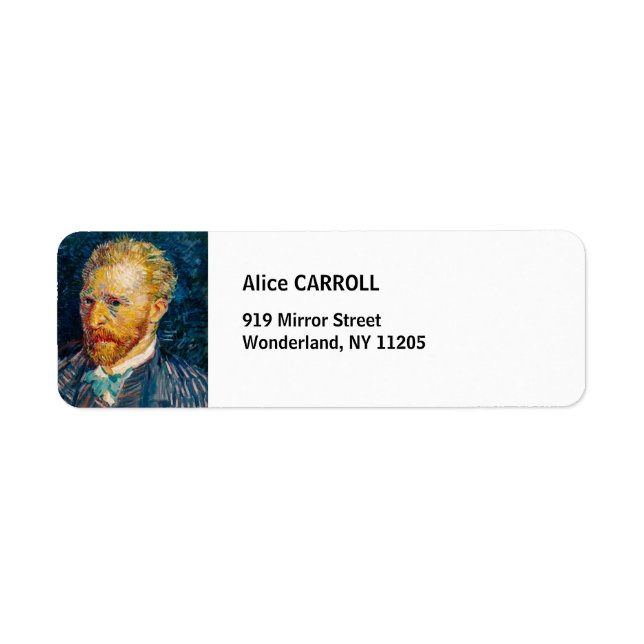 Etiqueta Vincent Van Gogh - Autorretrato (Frente)