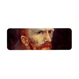 Etiqueta Vincent van Gogh autorretrato, Vintage Fine Art