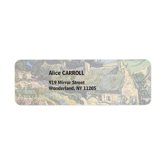 Etiqueta Vincent Van Gogh - Cabanas de Cordeville (Frente)