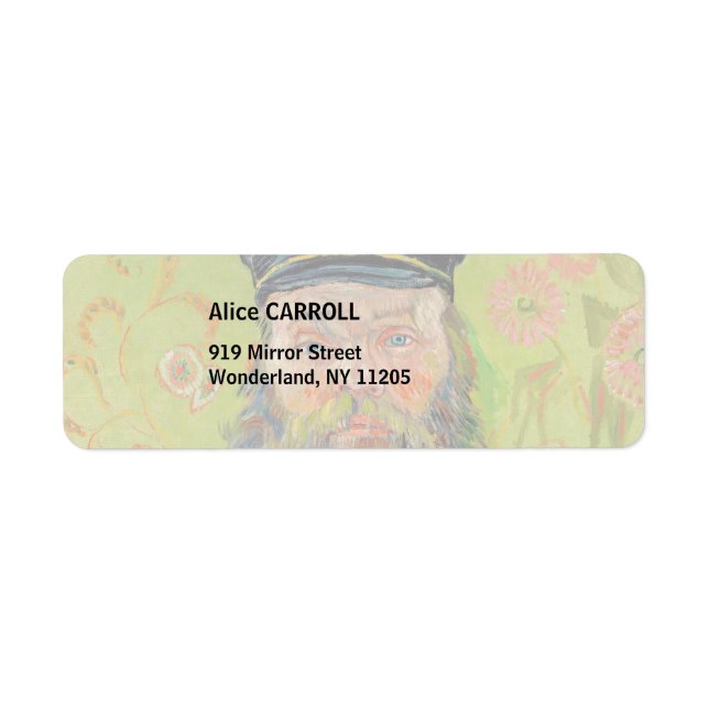 Etiqueta Vincent Van Gogh - Carteiro Joseph Roulin (Frente)