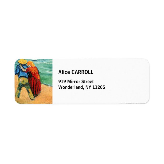 Etiqueta Vincent van Gogh - Dois Amantes (Frente)