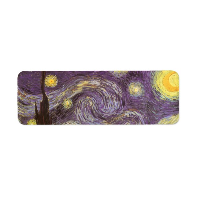 Etiqueta Vincent van Gogh - Noite Estrelada (Frente)