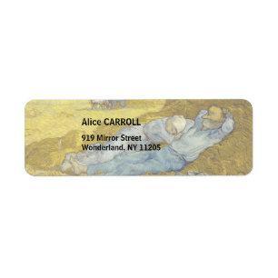 Etiqueta Vincent Van Gogh - Noon, Descanse do trabalho / Si