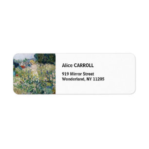 Etiqueta Vincent van Gogh - Srta. Gachet em seu jardim