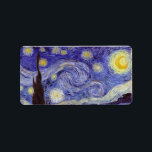 Etiqueta Vincent Van Gogh Starry Night Vintage Fine Art<br><div class="desc">Vincent van Gogh Starry Night Fine Art Painting Starry Night Starry Night é uma pintura do artista poste-impressionista holandês Vincent van Gogh. O céu azul à noite está cheio de nuvens, estrelas e uma lua crescente brilhante. A Noite Estrelada é a única noturna na série de visões da janela do...</div>