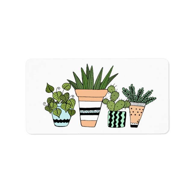 Etiqueta Vinheta Decorativa Botânica (Frente)