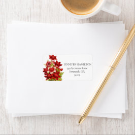 Etiqueta Vinheta Floral Red Bold