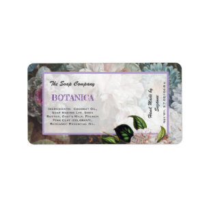 Etiqueta Vinheta/Rótulo de Embalagem de Cosméticos Florais 