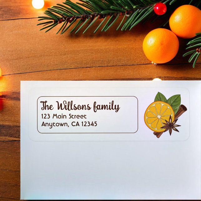 Etiqueta Vinho branco apimentado (Christmas mulled wine spicy white label)