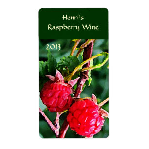 Etiqueta Vinho da framboesa