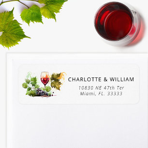 Etiqueta Vinho Elegante Considerado Regresso De Casamento P
