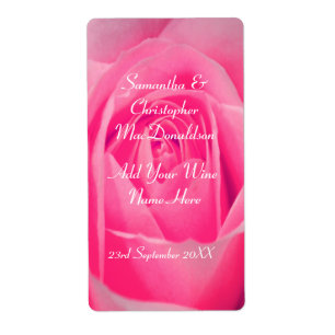 Etiqueta Vinho floral rosa-claro cor-de-rosa-claro