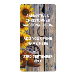 Etiqueta Vinho floral russo do cowboy ocidental