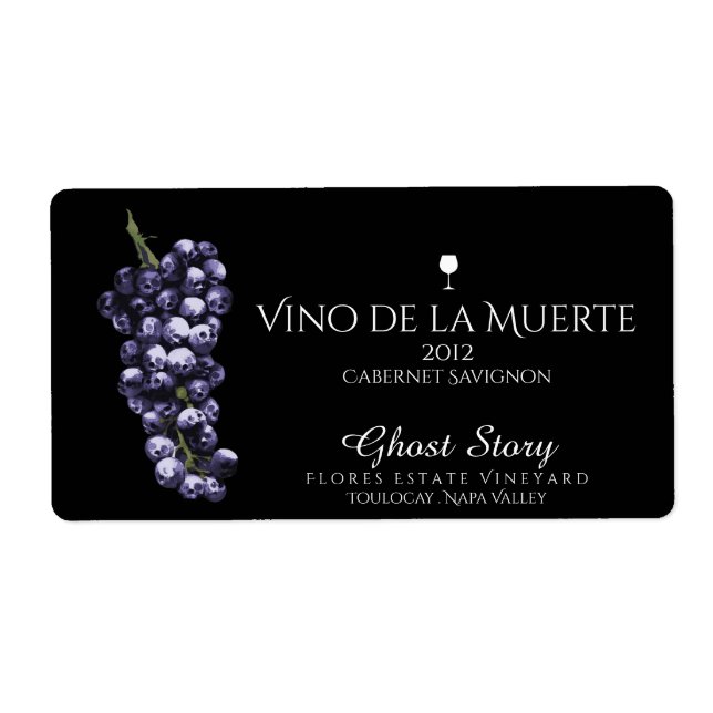 Etiqueta Vino de la muerte (Frente)