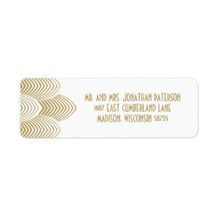 Etiqueta Vintage 20's Art Deco Scalloped Wedding Label
