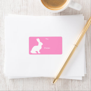 Etiqueta Vintage Animais Fofos Páscoa   Coelho