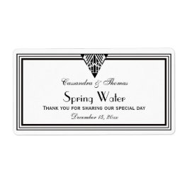 Etiqueta Vintage Art Deco Black Whame Frame #1 H Garrafa de