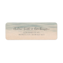 Etiqueta Vintage Beach Front Hawaii Endereço de Devolução d