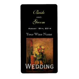 Etiqueta Vintage belas marcas de vinho de casamento