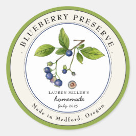 Etiqueta Vintage Blueberry Jam jar
