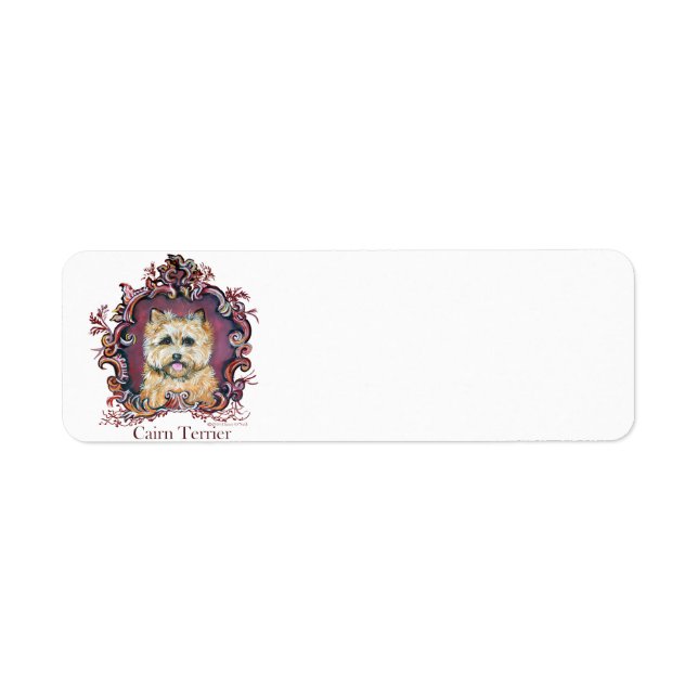 Etiqueta Vintage Cairn Terrier (Frente)