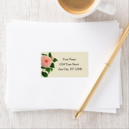 Etiqueta Vintage Camellia Botanical