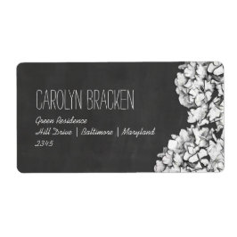 Etiqueta Vintage Chalkboard Hydrangeas Floral Weding